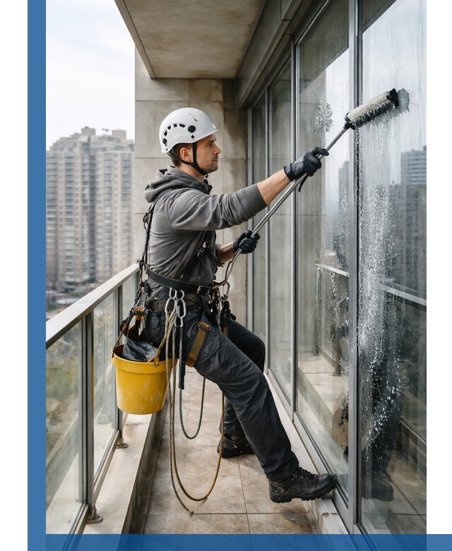 Профессиональная мойка балконного остекления в Подольске