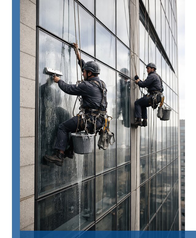 Профессиональная мойка стеклянных фасадов зданий в Подольске