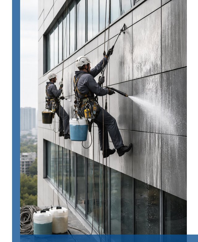 Профессиональная мойка вентилируемых фасадов в Подольске