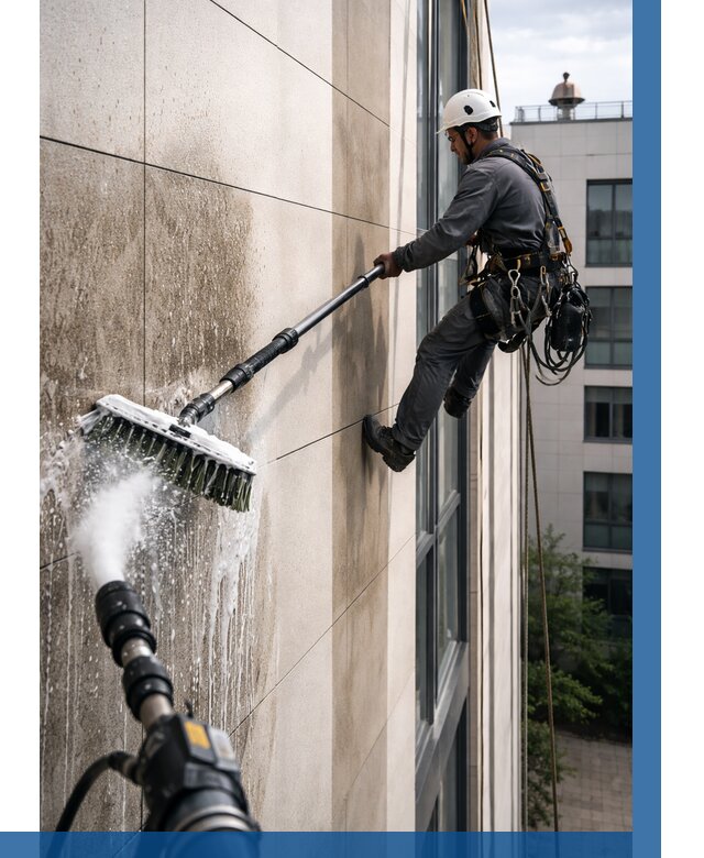 Мойка фасада из керамогранита в Подольске от 313 р. | ВЫСОТНИК-Пдл