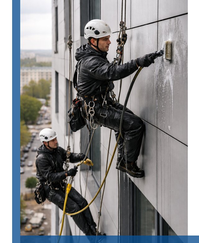 Профессиональная мойка фасада из композита в Подольске