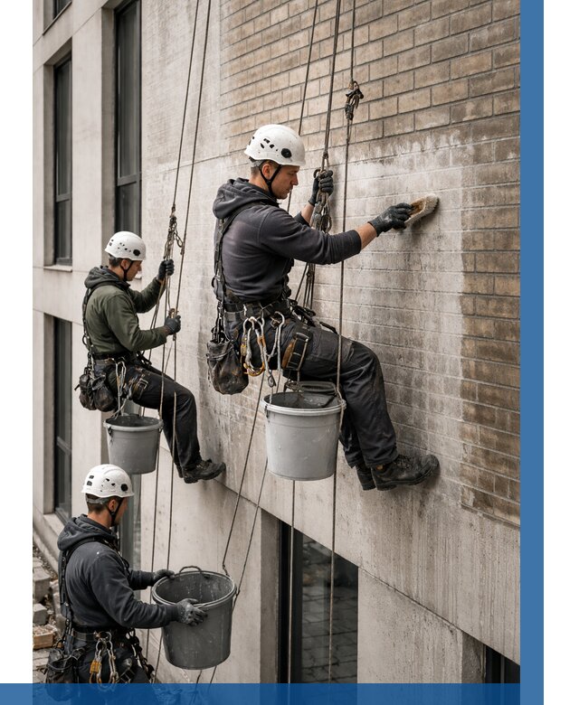 Удаление высолов с фасада в Подольске от 260 р. | ВЫСОТНИК-Пдл