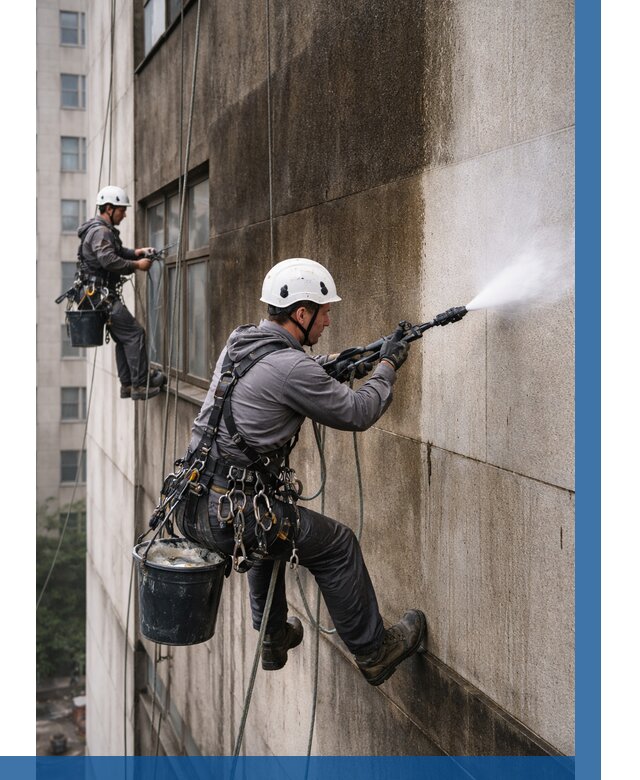 Очистка фасада от копоти в Подольске от 260 р. | ВЫСОТНИК-Пдл