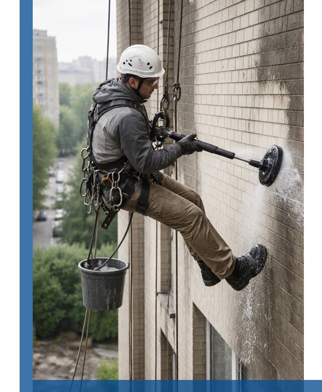 Очистка фасада от копоти в Подольске профессионально и безопасно