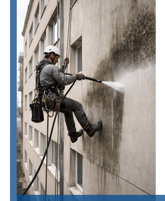 Профессиональная очистка фасадов от плесени в Подольске