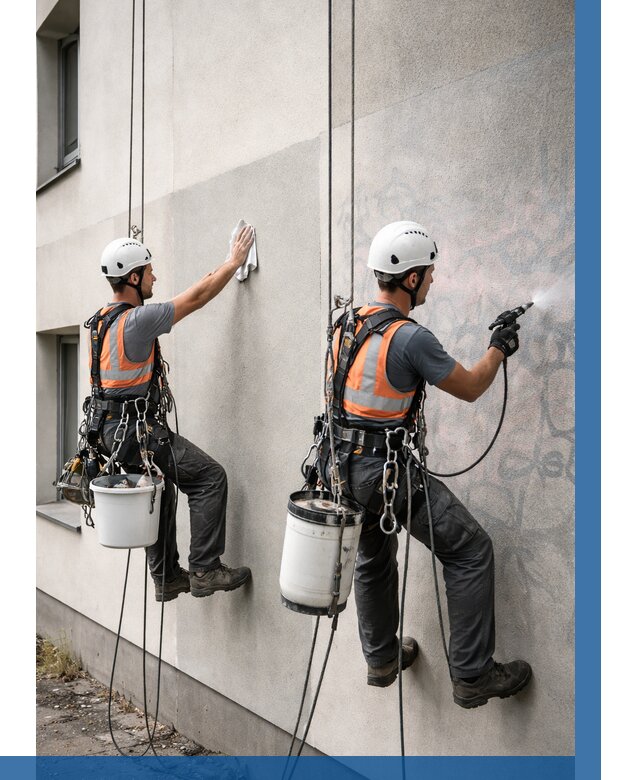 Антиграффити покрытие фасада в Подольске от 625 р. | ВЫСОТНИК-Пдл