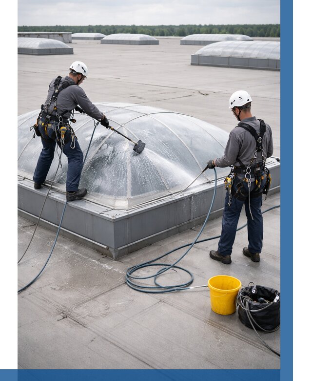 Мойка зенитных фонарей в Подольске, заказать от 4688 р. | ВЫСОТНИК-Пдл