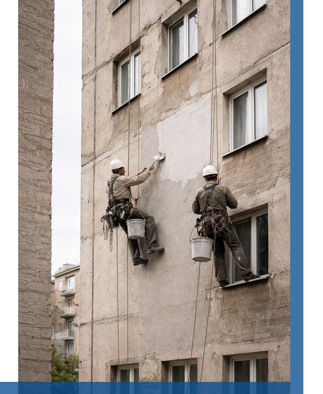 Косметический ремонт фасада в Подольске от 1146 р. | ВЫСОТНИК-Пдл