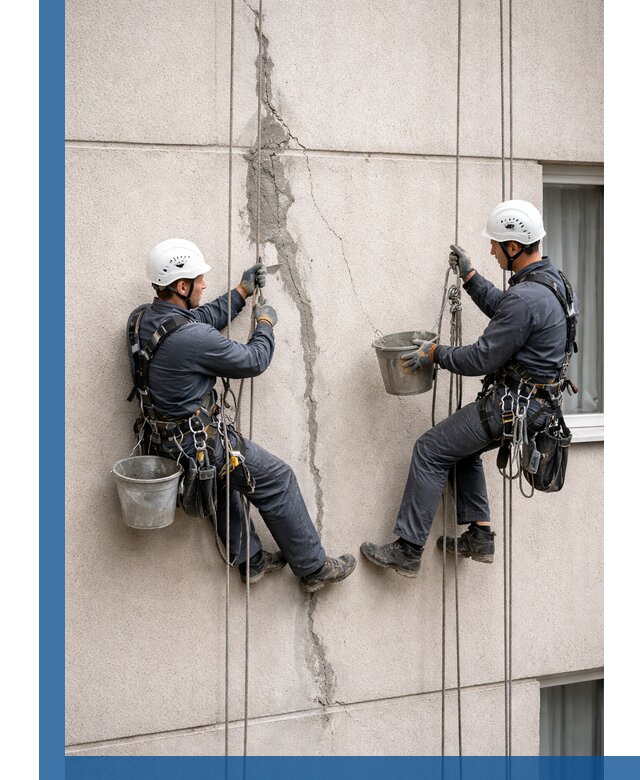 Заделка трещин на фасаде в Подольске с гарантийным ремонтом