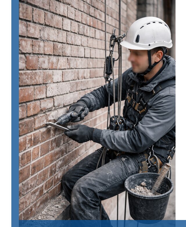 Расшивка кирпичных швов фасадов и стен, ремонт в Подольске