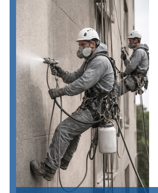 Безвоздушная покраска фасадов зданий в Подольске профессионально