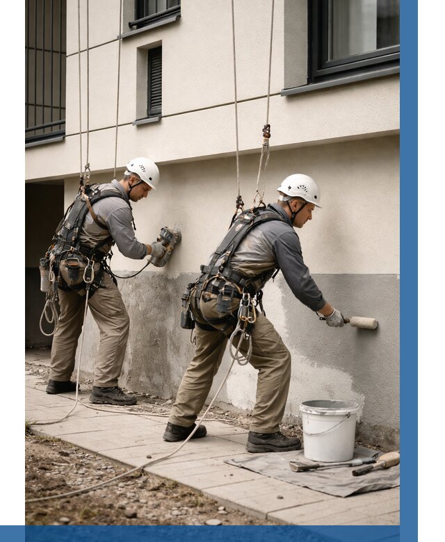 Окраска цоколя здания в Подольске от 469 р. под ключ | ВЫСОТНИК-Пдл