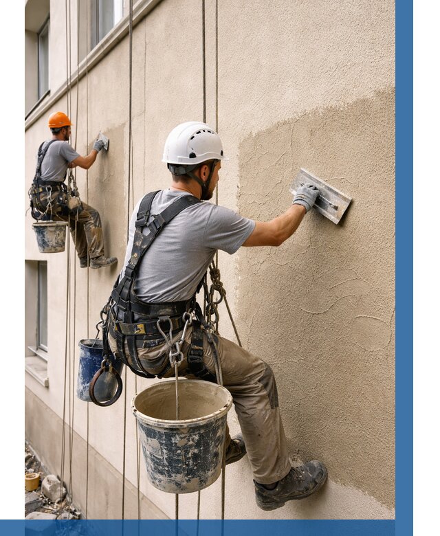 Декоративная штукатурка фасада в Подольске от 1250 р. | ВЫСОТНИК-Пдл