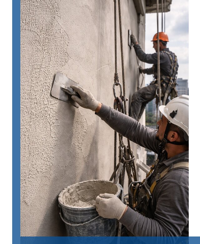 Декоративная штукатурка фасада с утеплением и защитой в Подольске