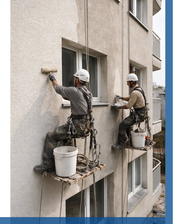 Нанесение короеда на фасад в Подольске от 469 р. | ВЫСОТНИК-Пдл