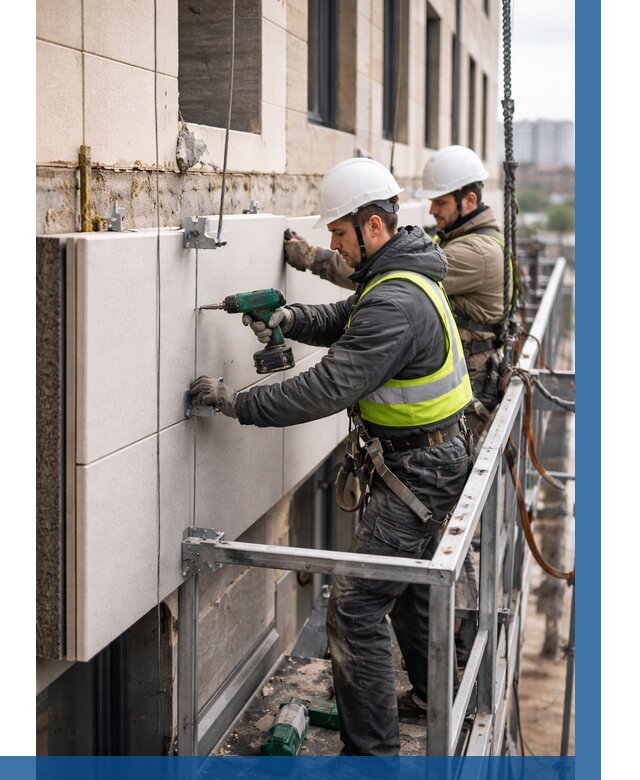 Монтаж фасадных термопанелей в Подольске от 1563 р. | ВЫСОТНИК-Пдл