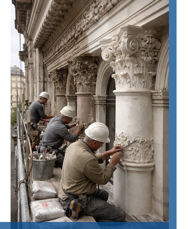 Реставрация фасадной лепнины в Подольске от 2605 р. | ВЫСОТНИК-Пдл