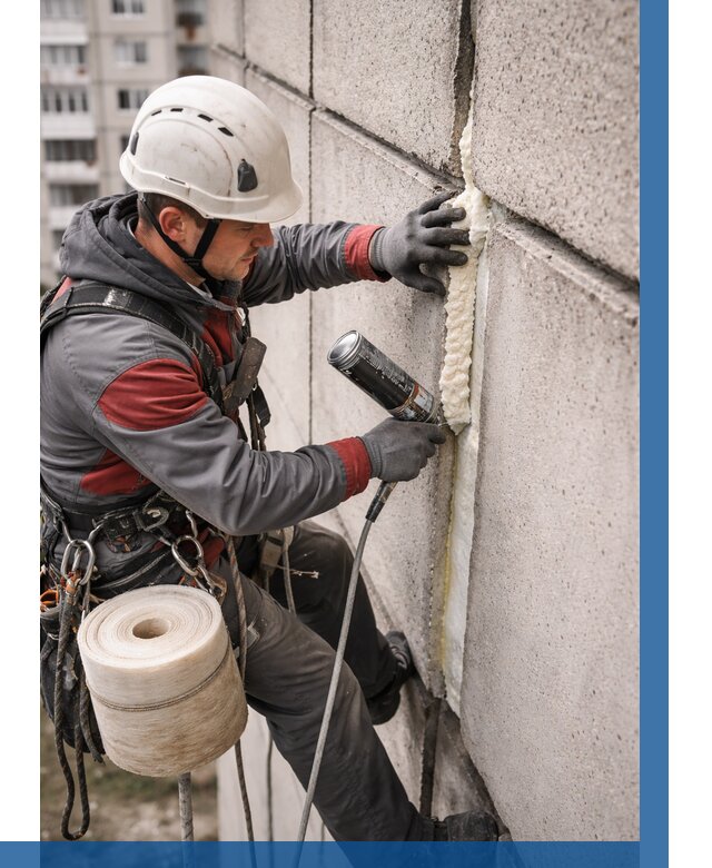 Утепление межпанельных швов в Подольске от 729 р. | ВЫСОТНИК-Пдл