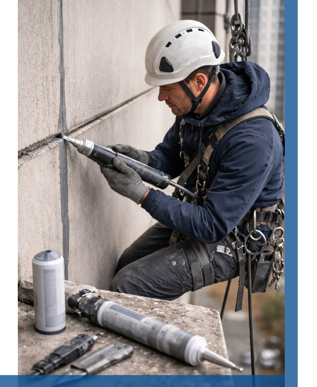 Вторичная герметизация швов в Подольске от 469 р. | ВЫСОТНИК-Пдл