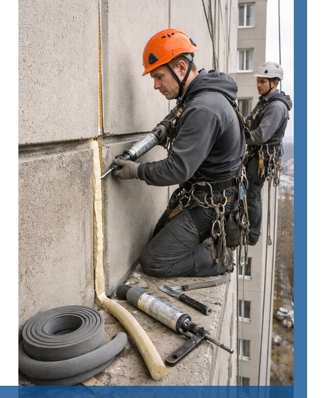 Теплый шов межпанельные швы в Подольске от 729 р. | ВЫСОТНИК-Пдл