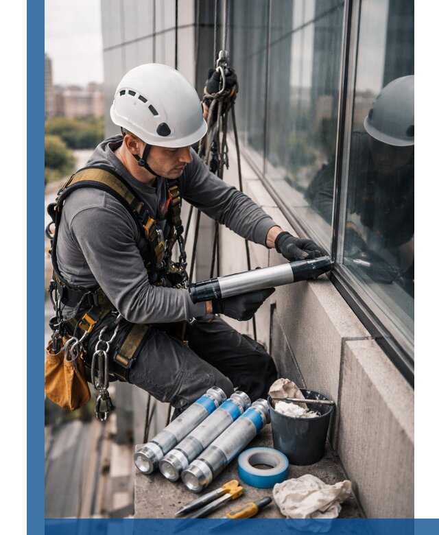 Герметизация стыков витража в Подольске для герметичных фасадов