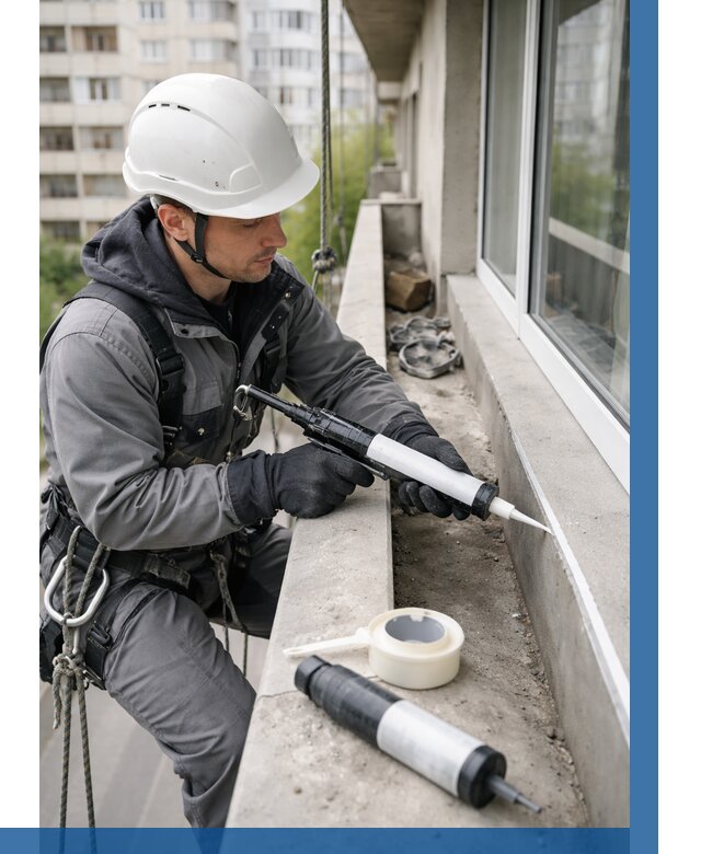 Герметизация швов лоджии в Подольске от 4688 р. | ВЫСОТНИК-Пдл