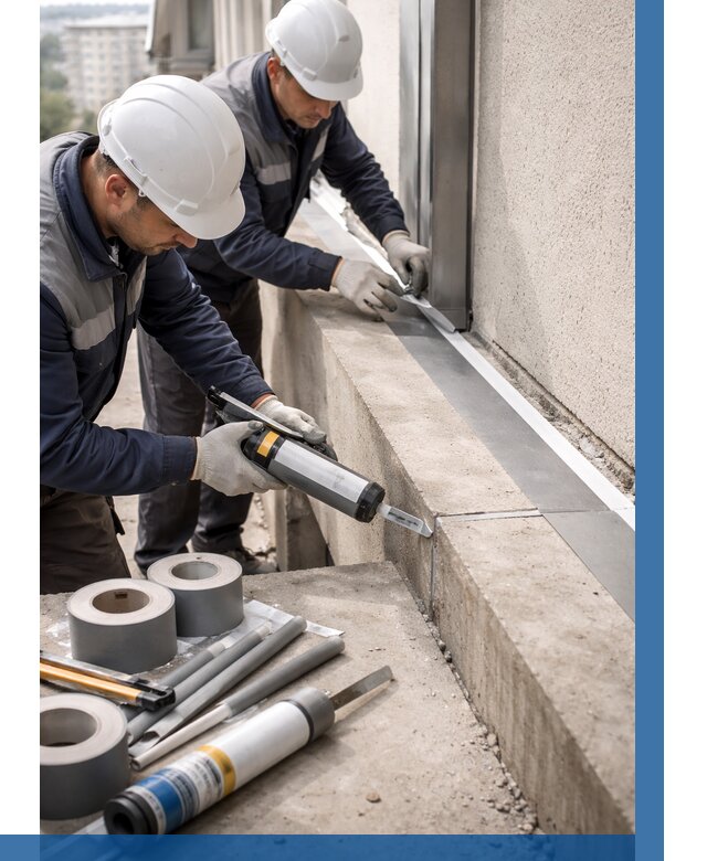 Герметизация примыкания балкона в Подольске от 4688 р. | ВЫСОТНИК-Пдл