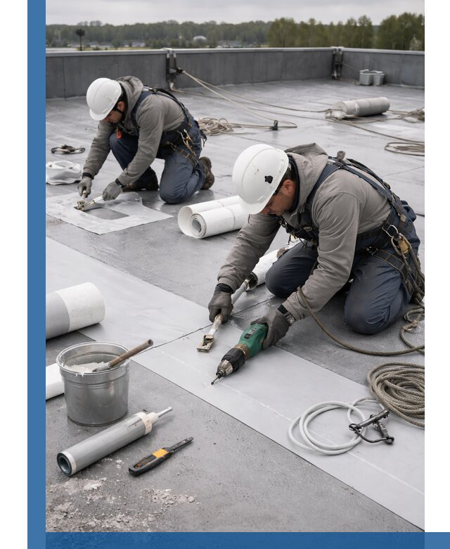 Ремонт мембранной кровли в Подольске качественно и с гарантией