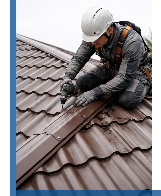 Ремонт металлочерепицы на крыше в Подольске профессионально