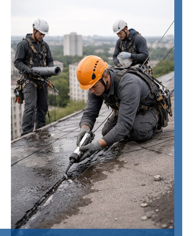 Устранение протечек кровли в Подольске от 12502 р. | ВЫСОТНИК-Пдл