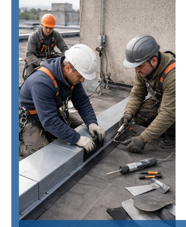 Ремонт кровельных примыканий в Подольске профессионально