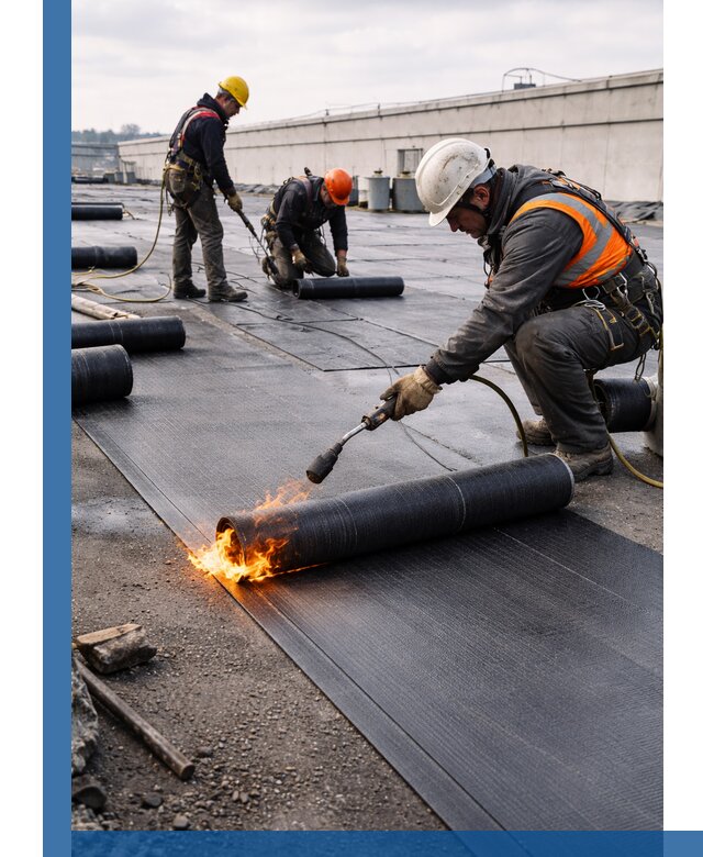 Монтаж наплавляемой кровли в Подольске профессионально
