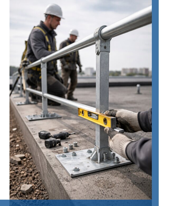 Монтаж кровельного ограждения в Подольске от 1250 р. | ВЫСОТНИК-Пдл