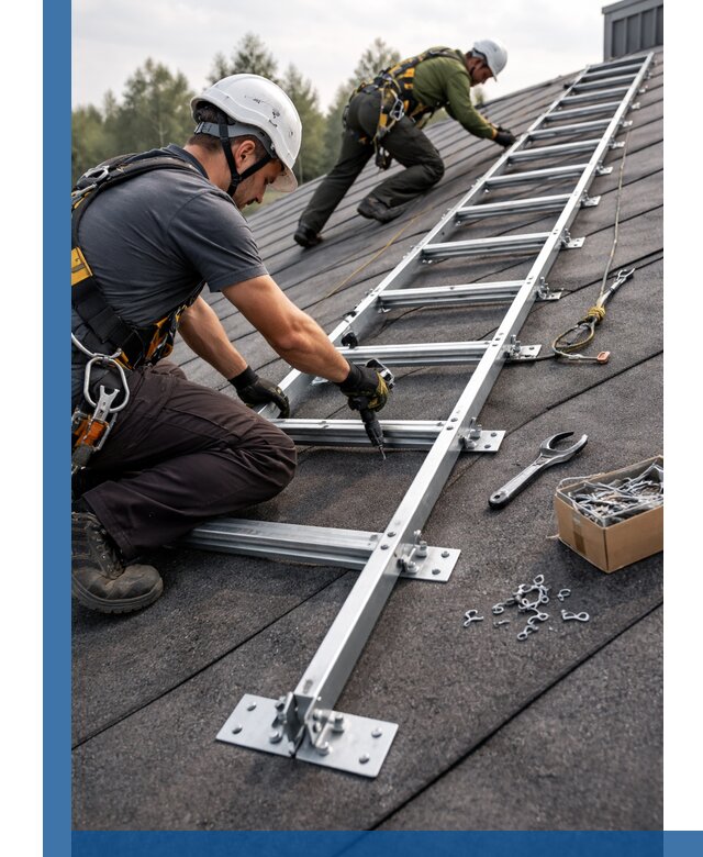 Профессиональный монтаж кровельной лестницы в Подольске под ключ