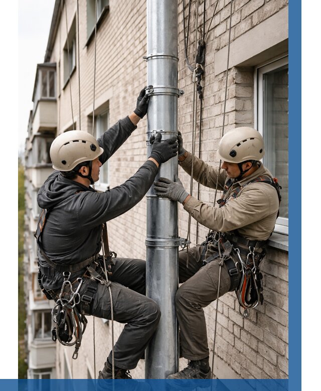 Замена водосточных труб в Подольске от 6772 р. | ВЫСОТНИК-Пдл