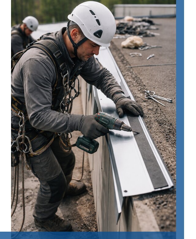 Монтаж капельника на кровле в Подольске от 313 р. | ВЫСОТНИК-Пдл