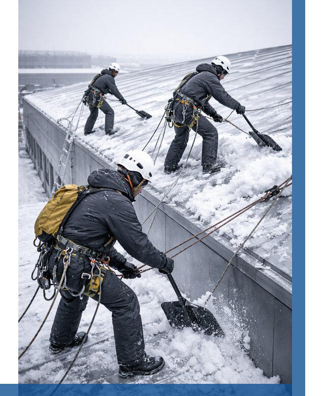 Очистка навесов от снега в Подольске от 4688 р. | ВЫСОТНИК-Пдл