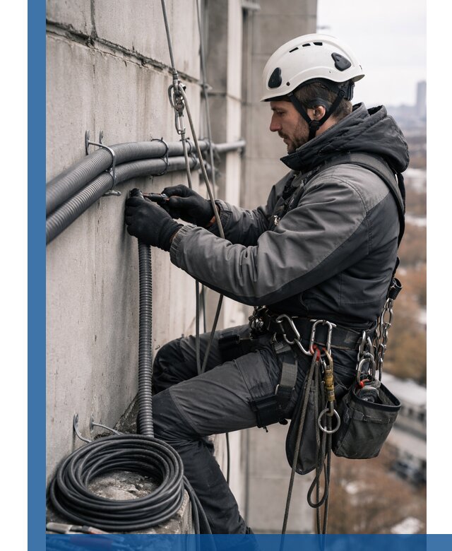 Профессиональный монтаж гофры для кабеля в Подольске с гарантией