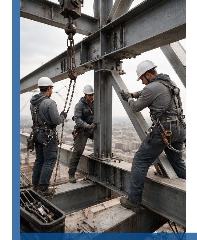 Профессиональный монтаж металлоконструкций на высоте в Подольске