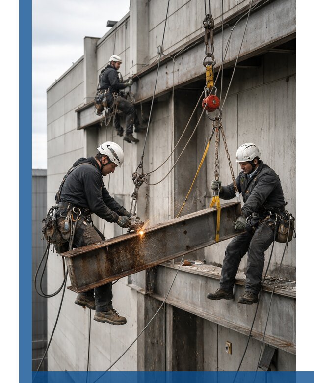 Демонтаж металлоконструкций на высоте в Подольске под ключ