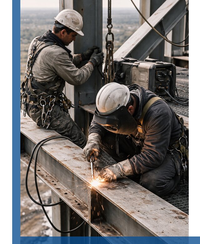 Высотные сварочные работы в Подольске для промышленных объектов