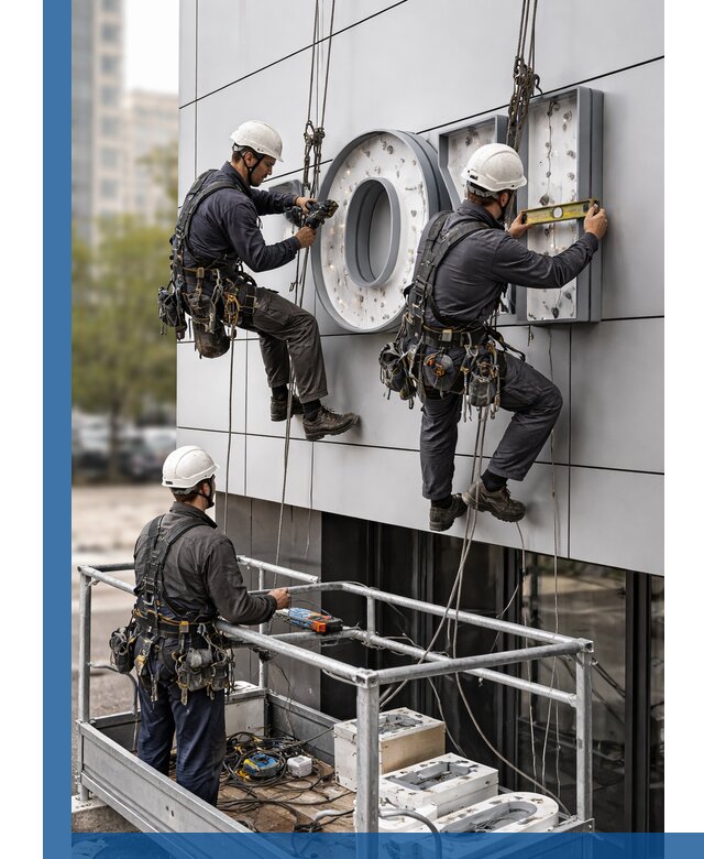 Профессиональный монтаж световых букв в Подольске под ключ