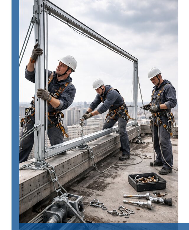 Монтаж крышных рекламных конструкций под ключ в Подольске