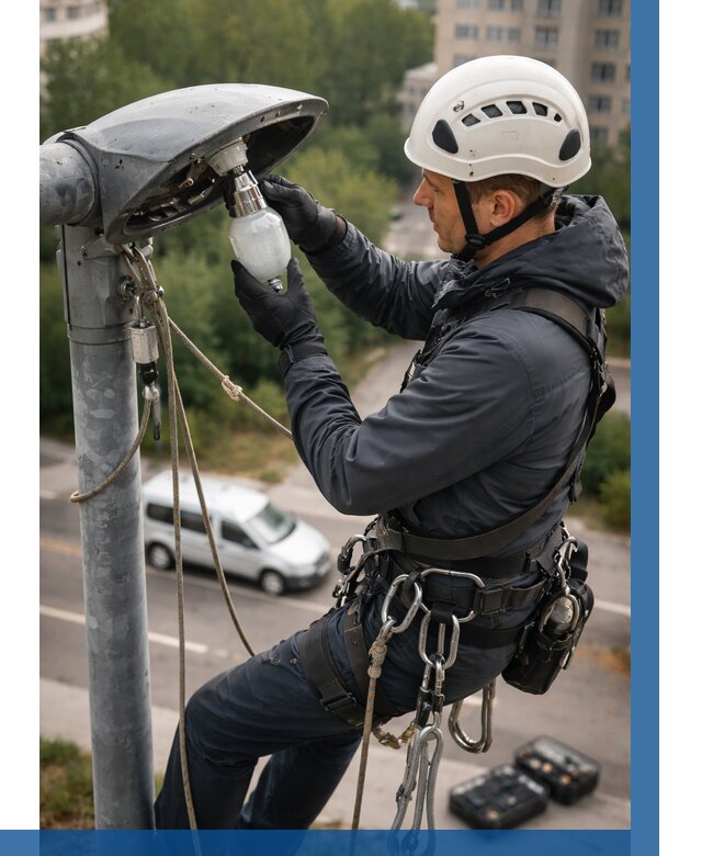 Замена ламп на высоте в Подольске от 2605 р. | ВЫСОТНИК-Пдл