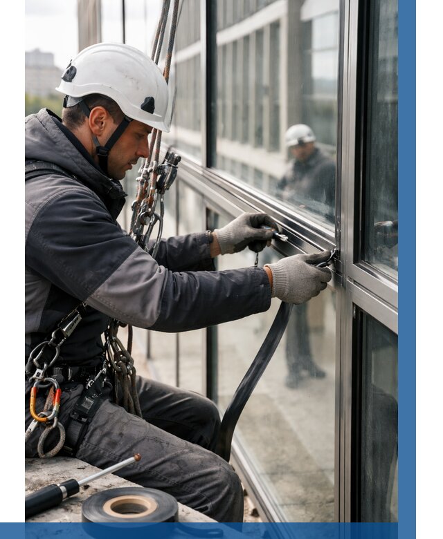 Ремонт витражных конструкций в Подольске от 3646 р. | ВЫСОТНИК-Пдл