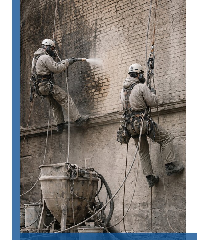 Пескоструйная очистка фасадов в Подольске профессионально