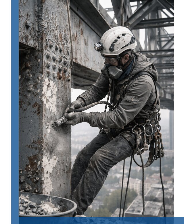 Удаление старой краски с металлических конструкций в Подольске