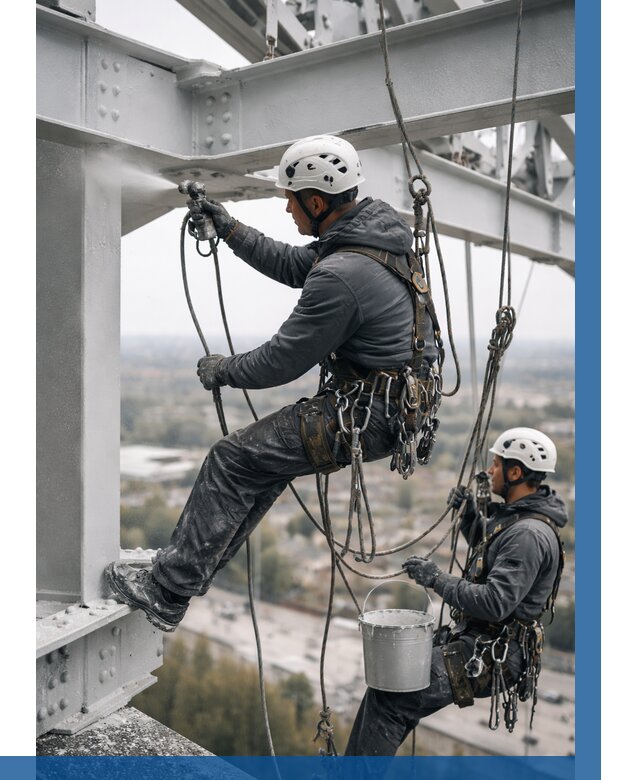 Покраска металлоконструкций на высоте в Подольске 365 р |ВЫСОТНИК-Пдл