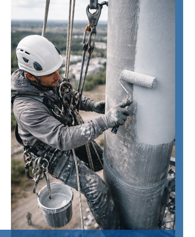 Покраска мачт связи под ключ в Подольске от 886 р. | ВЫСОТНИК-Пдл