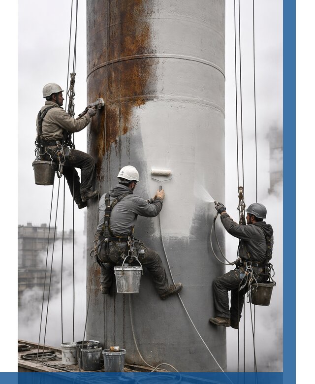 Покраска дымовых труб в Подольске от 8855 р. | ВЫСОТНИК-Пдл